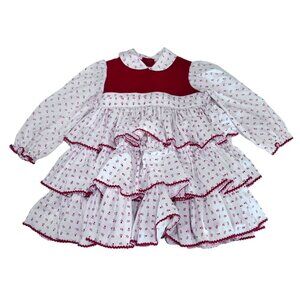 Vintage 80s lilo california USA pageant dress petticoat full circle ruffle sz‎ 4